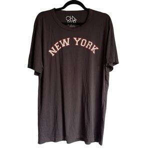 Chaser Gray Short Sleeve Tee with New York Graphic Large NWOT